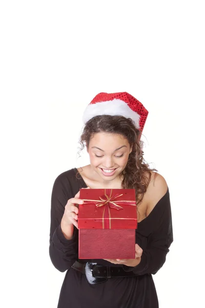 Dziewczyna trzyma na Boże Narodzenie — Zdjęcie stockowe