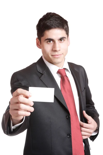 ビジネスマン提示するカード — ストック写真