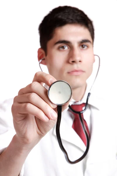 Medico con stetoscopio — Foto Stock