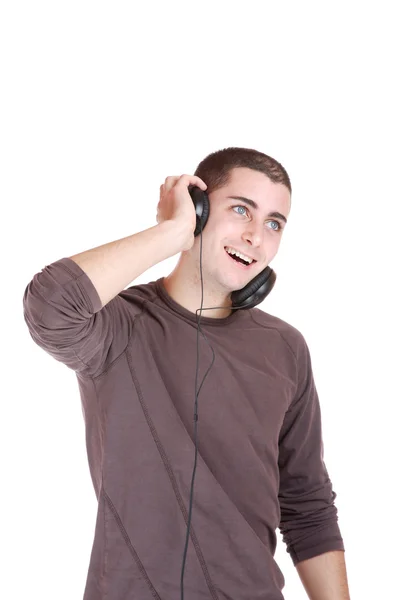 Man is listening to the music — Stock Photo, Image