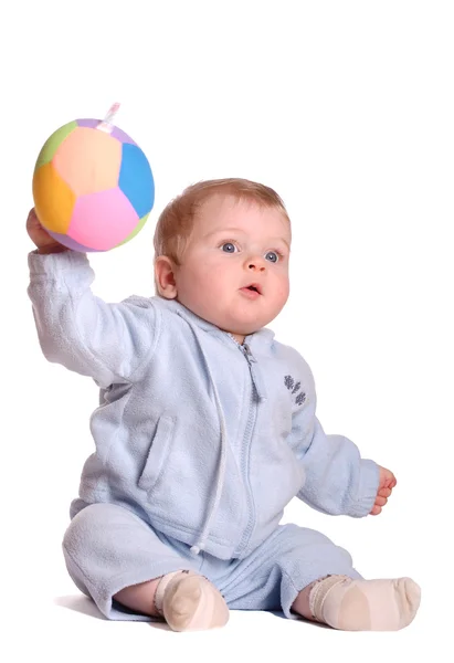 婴儿与球 — 图库照片