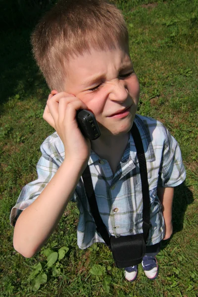 Dítě telefonování — Stock fotografie