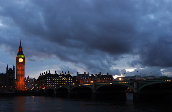 London, England at evening