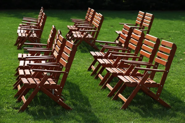 Houten stoelen — Stockfoto