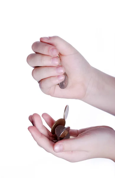 stock image Falling coins