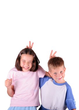 Happy sibling clipart