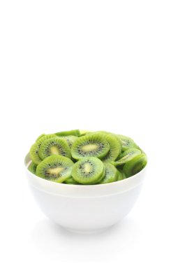 Kiwi in white bowl clipart