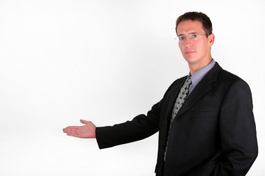 Business man showing clipart