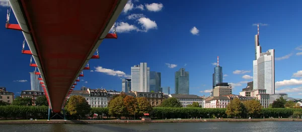 Widok centrum Frankfurt — Zdjęcie stockowe
