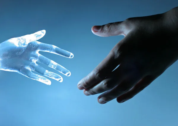 stock image Human and artifical hand