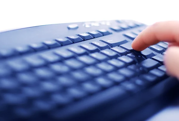 Keyboard with hands — Stock Photo, Image