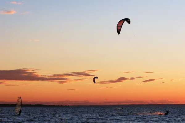 Άνεμος και kite surf — Φωτογραφία Αρχείου