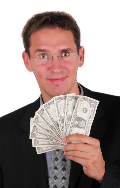 Business man with notes — Stock Photo, Image