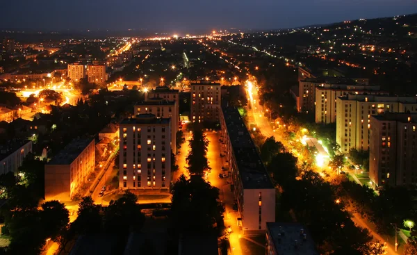 Panoráma města v noci — Stock fotografie