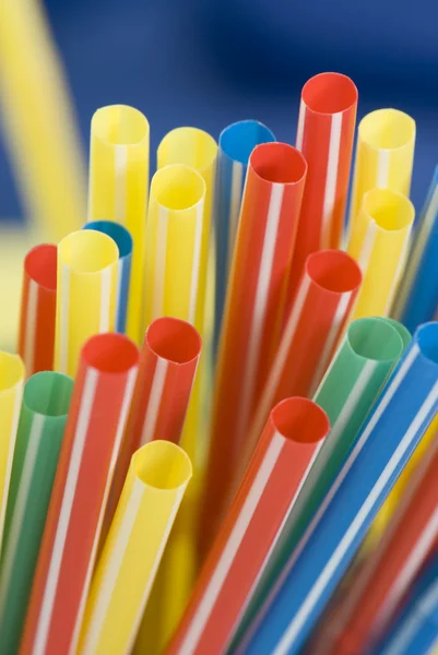Bunch of drinking straws — Stock Photo, Image