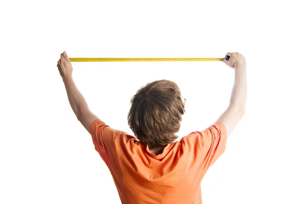Measuring with ruler — Stock Photo, Image