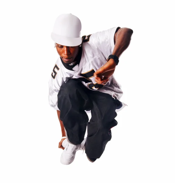 Танцующий хип-хоп молодой человек — стоковое фото