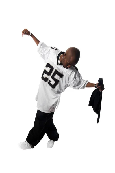 Cool mladík hip-hop na bílém pozadí — Stock fotografie