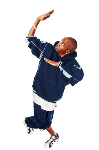 Cool hip-hopové mladý muž v bílém — Stock fotografie