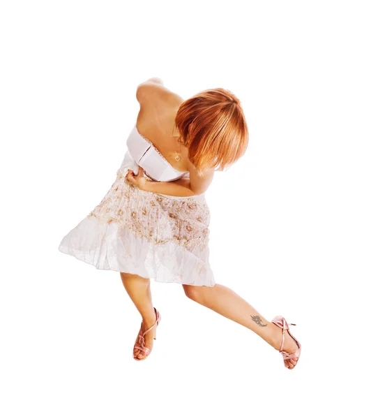 아름 다운 붉은 댄서 — 스톡 사진