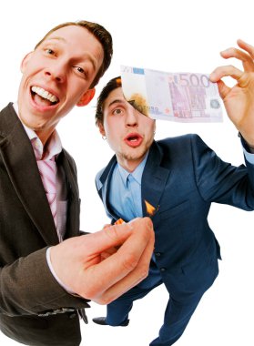 Two businessmen clipart