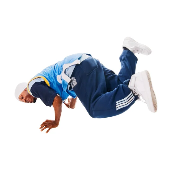 Tancerz hiphop młody na białym tle — Zdjęcie stockowe