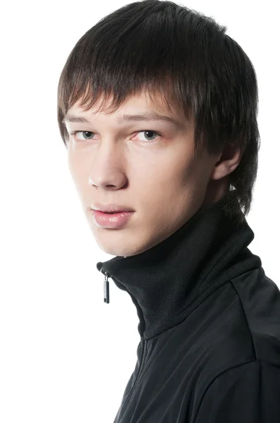 Jóképű fiatalember fehér háttér — Stock Fotó