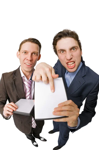 Two young offering DVDs for sale — Stock Photo, Image