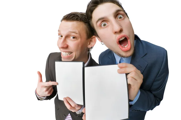 Two young offering DVDs for sale — Stock Photo, Image
