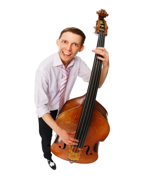 Musician with cello — Stock Photo, Image