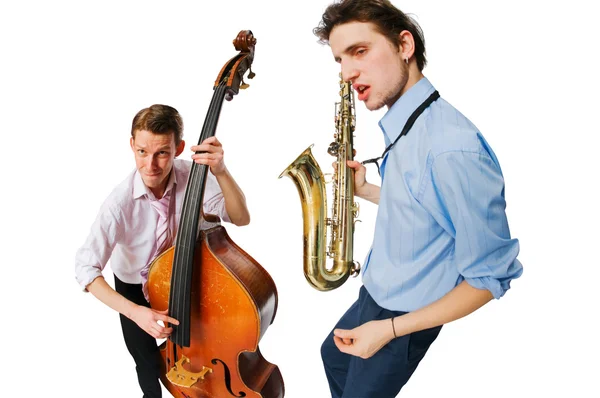 Два классных музыканта — стоковое фото