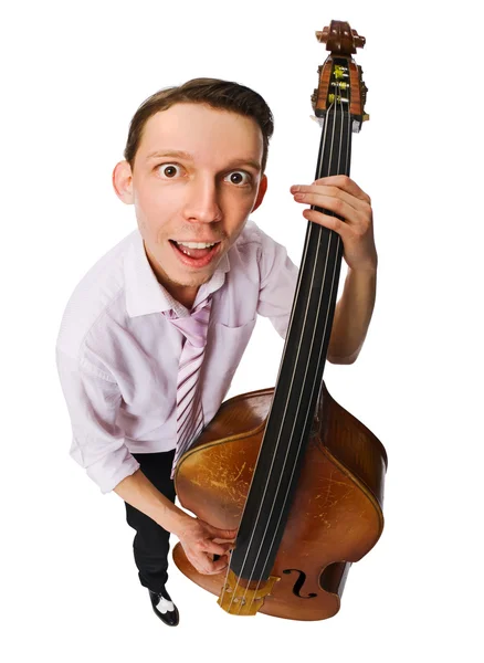 Musician with cello — Stock Photo, Image
