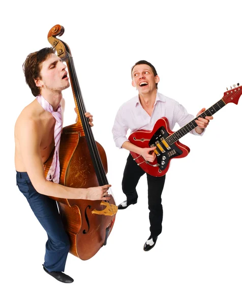 Musicians on white — Stock Photo, Image