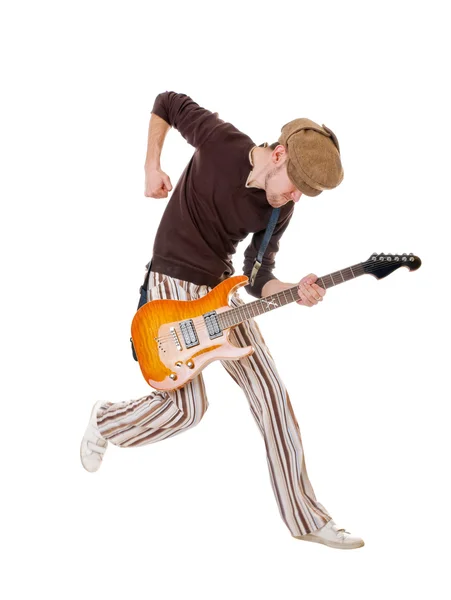 Guitarrista animado — Fotografia de Stock