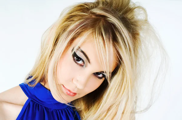Young beautiful blond girl closeup — Stock Photo, Image