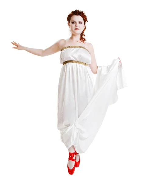 Menina em traje grego — Fotografia de Stock