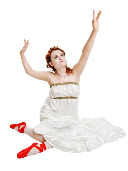 Griekse meisje dansen — Stockfoto