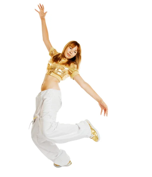 Hiphop dancer isolated on white background — Stock Photo, Image