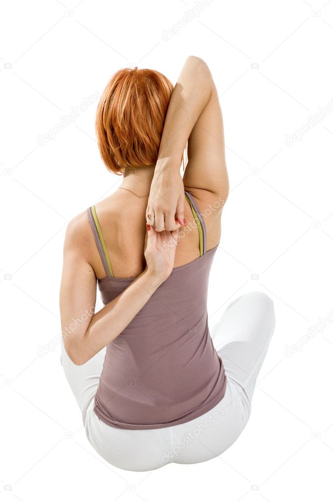 Girl practicing yoga