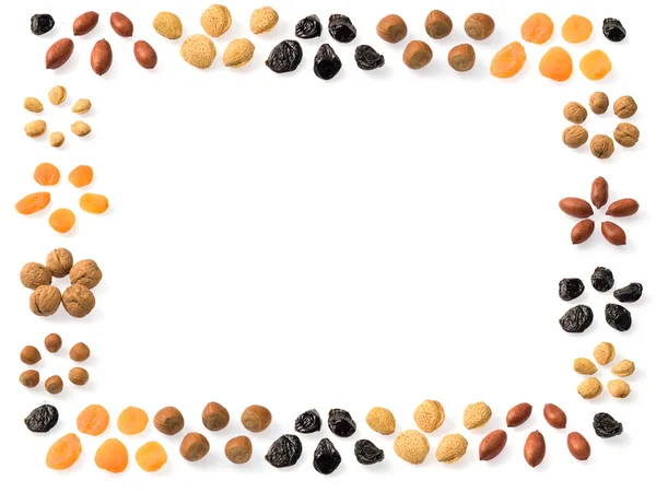 Quadro de frutos secos — Fotografia de Stock