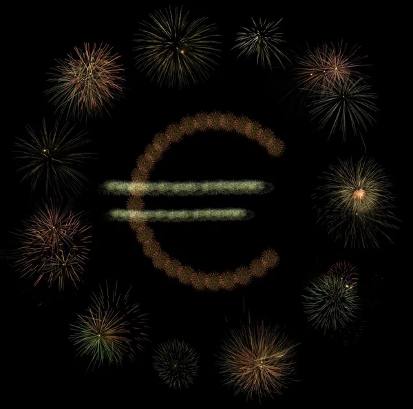 Euro-Feuerwerk — Stockfoto