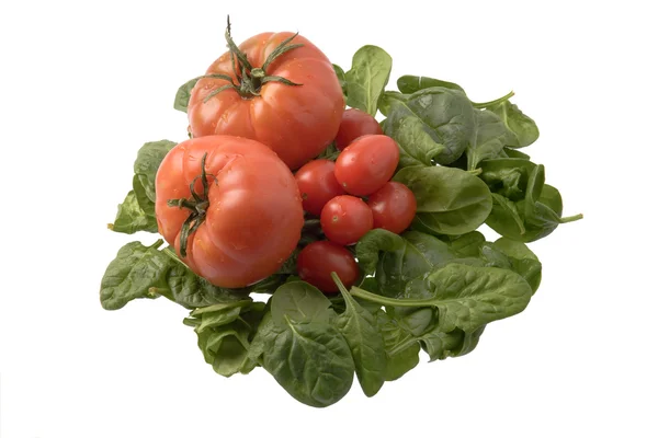 Spinach and tomatoes — Stock Photo, Image