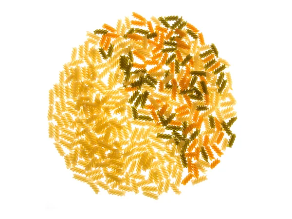 En cirkel med pasta — Stockfoto