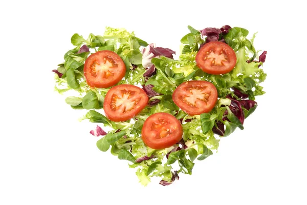 Coração de salada — Fotografia de Stock