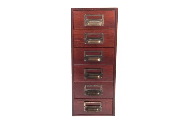 stock image Antique file card cabinet