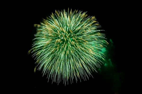 Green fireworks — Stock Photo, Image
