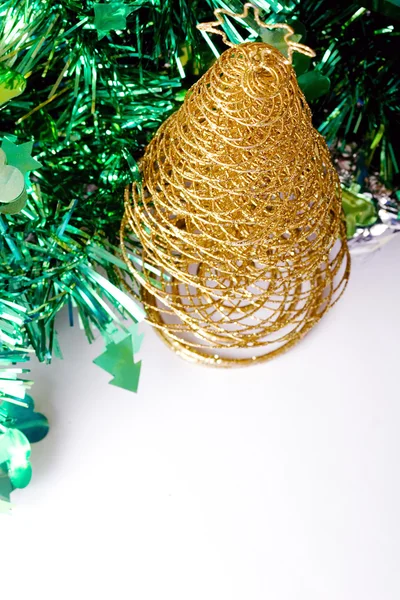 Decoração árvore de Natal dourada — Fotografia de Stock
