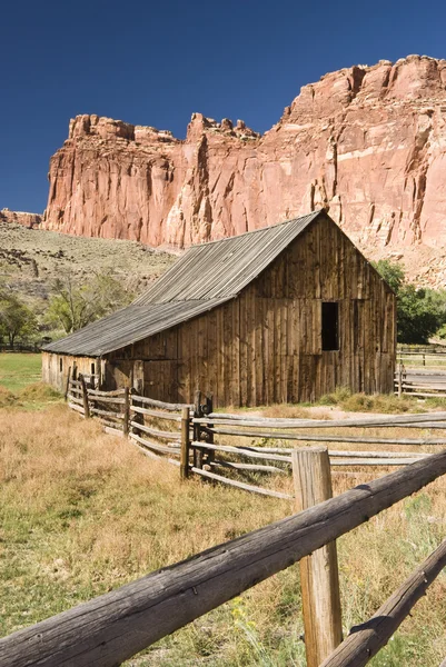 stock image Barn and fence