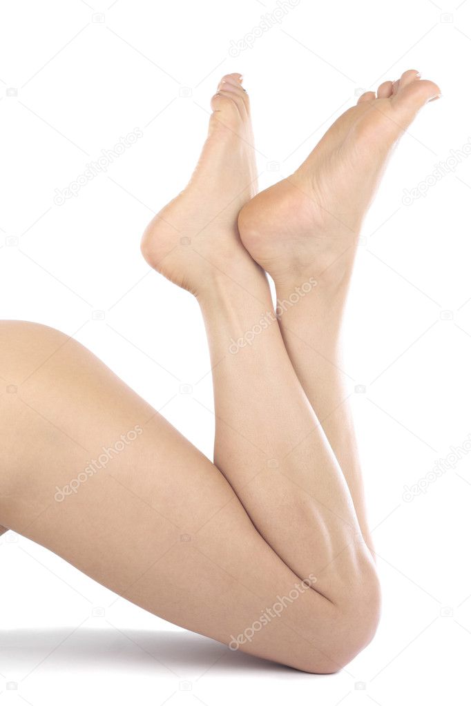 Beautifulwoman legs and flower