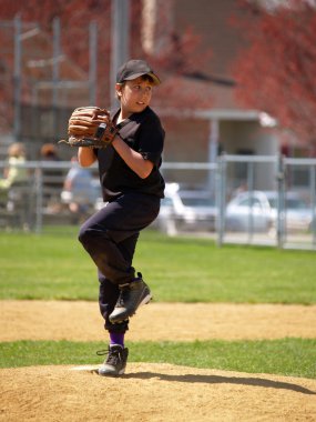 Little league pitcher clipart